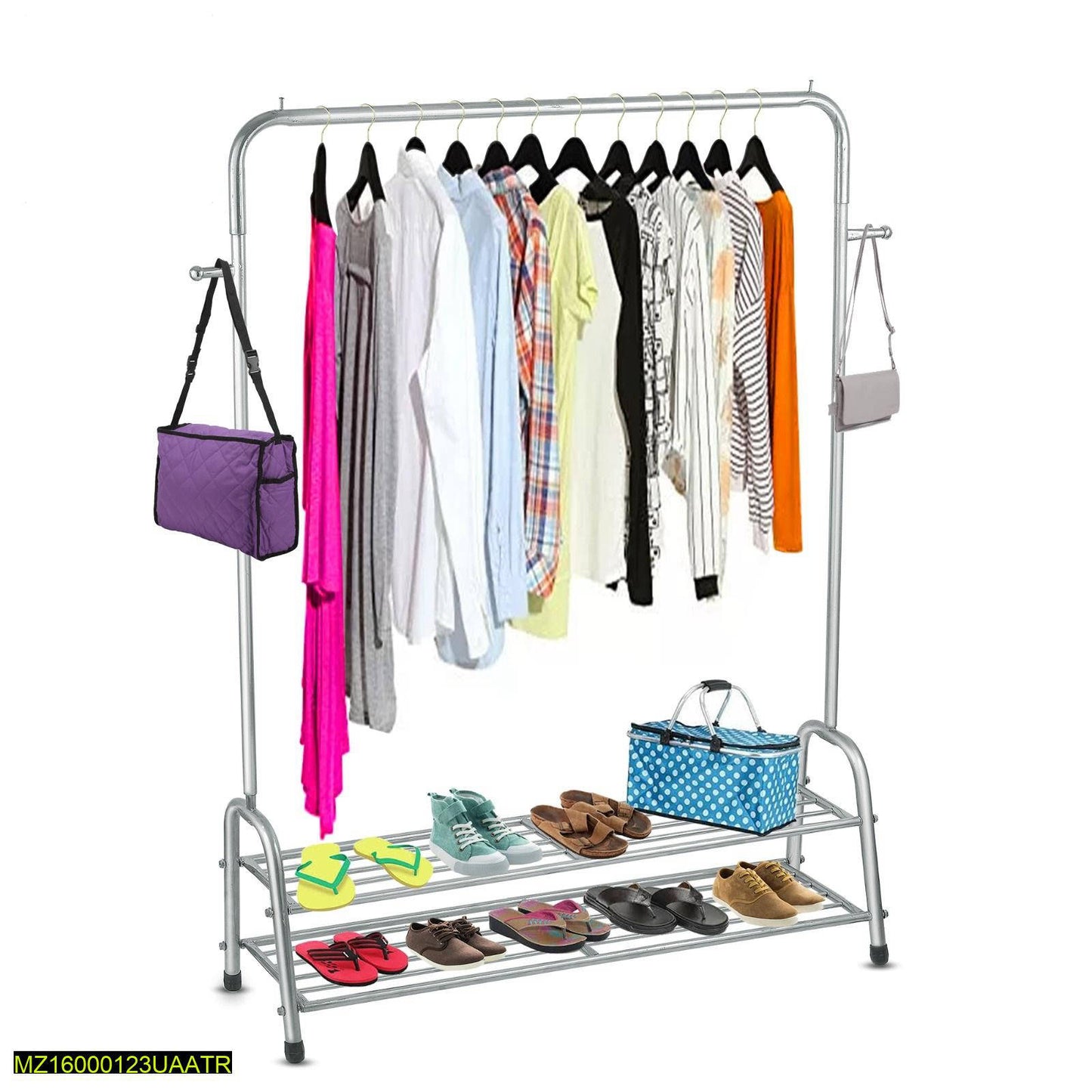 Multipurpose Clothes & Shoe Rack Stand – 40 Hanger Capacity, Lightweight & Durable Design