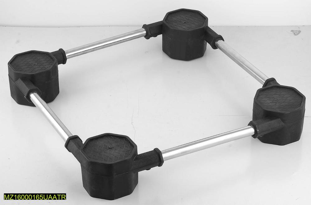 Adjustable Fridge & Washing Machine Stand – Premium Plastic & Stainless Steel, Shock-Proof Design