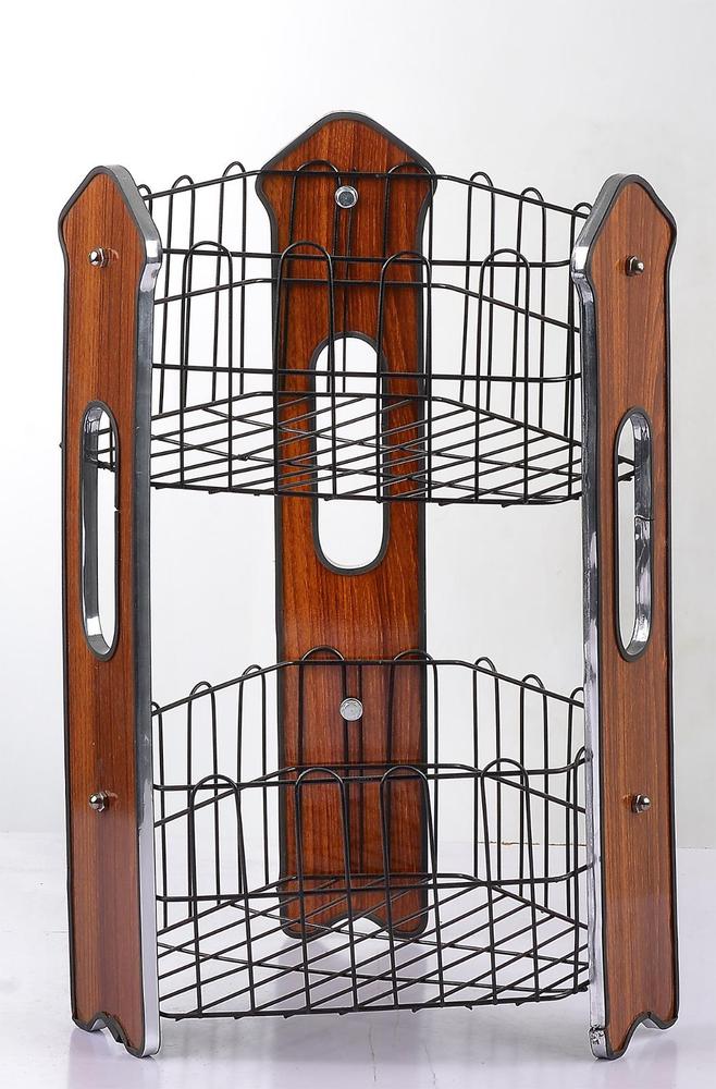 2-Layer Kitchen Fruit Basket – Durable Iron, Functional & Sleek Design