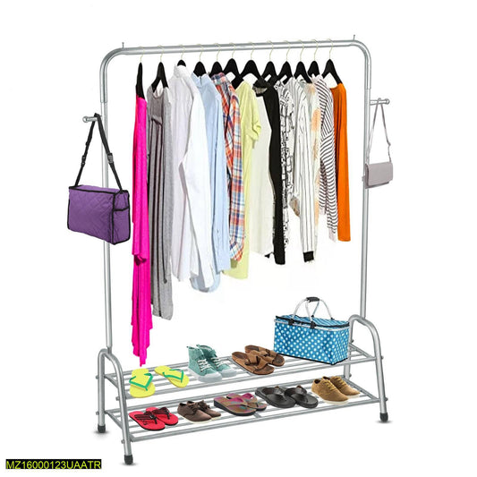 Multipurpose Clothes & Shoe Rack Stand – 40 Hanger Capacity, Lightweight & Durable Design