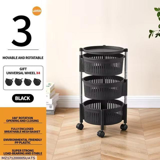 3-Tier Stylish Iron Fruit Basket – Elegant, Durable Kitchen Display